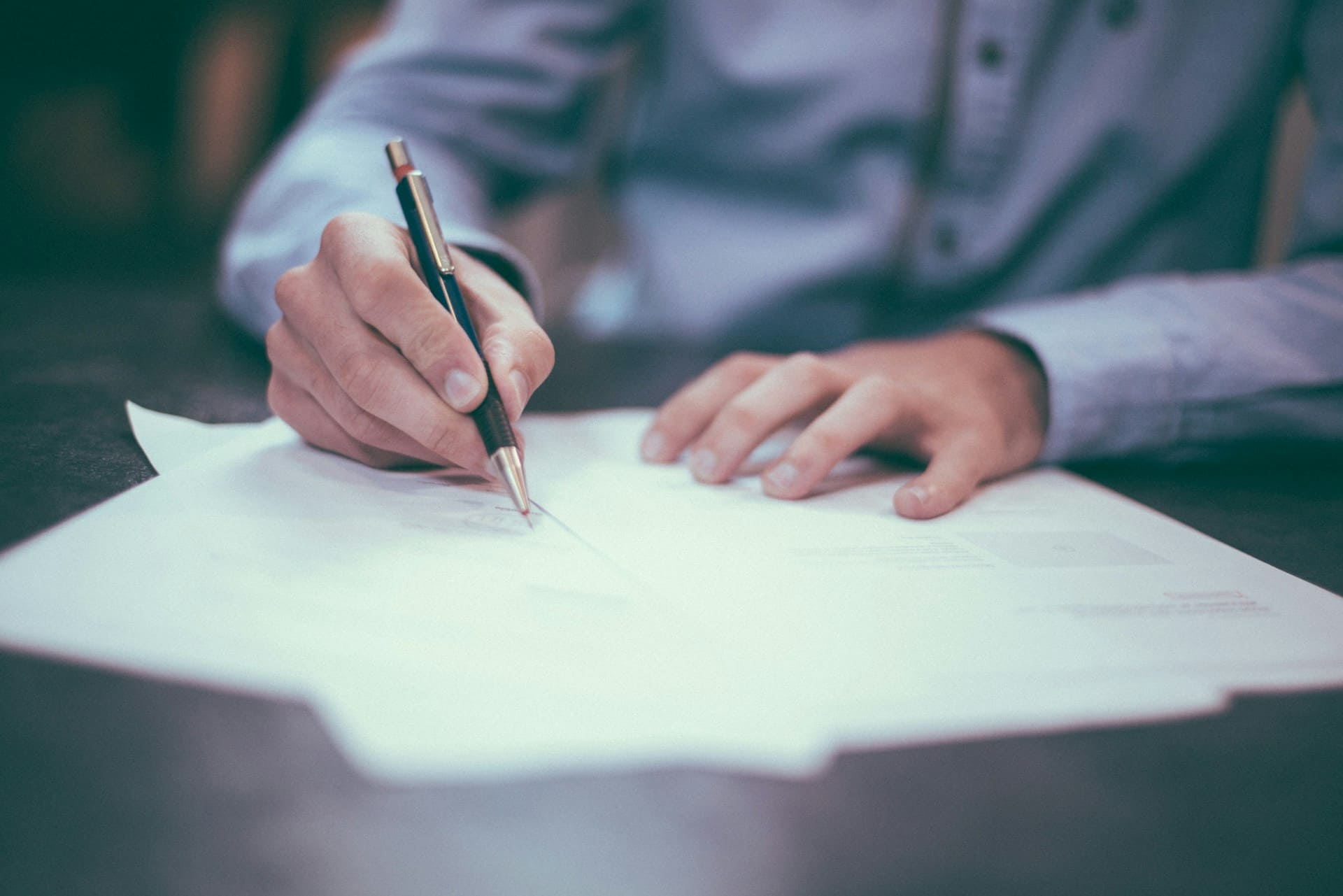 Signing a property deed